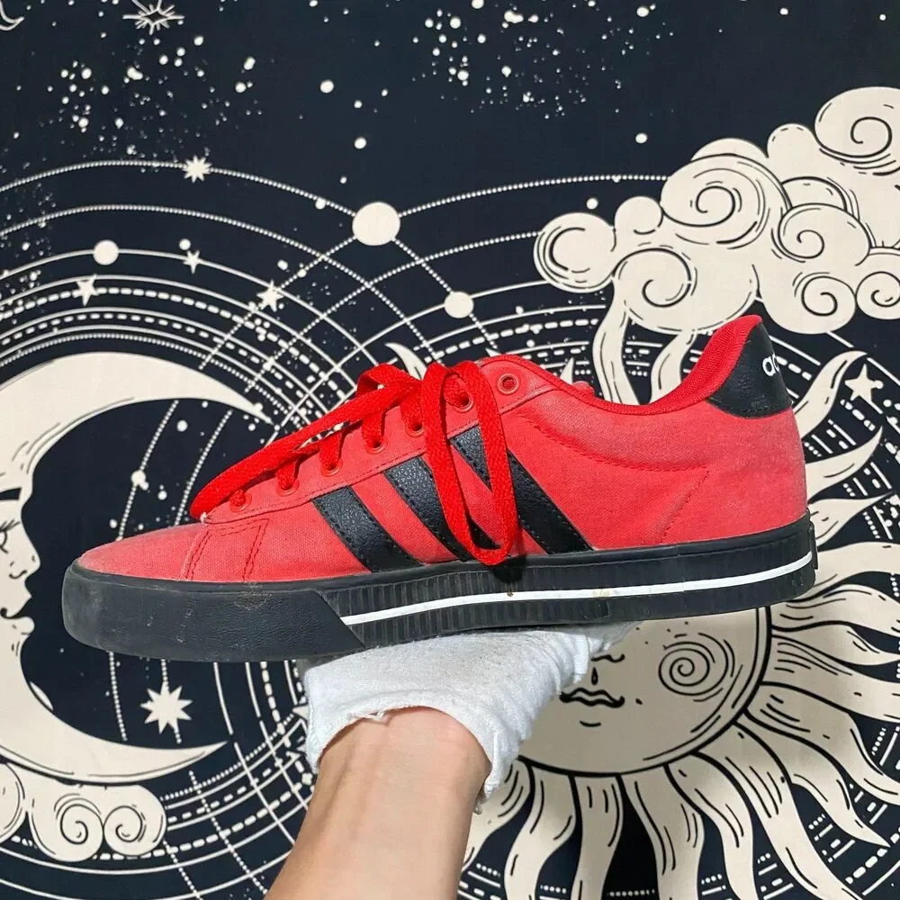 Adidas Daily 3.0 HP6493 Athletic Sneaker Men's 10 Red Synthetic Jogging Running